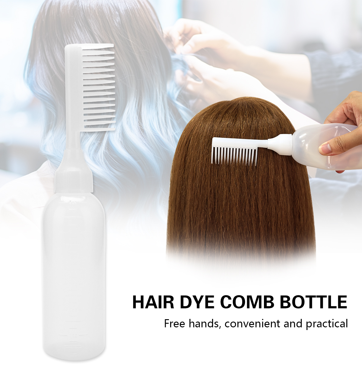 Comb Profssional Salon Dispenser Bottle Comb Bottle Applicator Salon ...