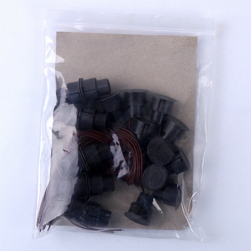 RC-36 NC NO Recessed Wired Security Window Door Contact Sensor Alarm Magnetic Reed Switch Brown - (4 Sets