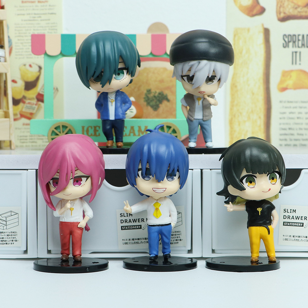 Zhongkaihua Anime Blue Lock Figure Nagi/Isagi Yoichi/Reo/Bachira Figure Model Statue Figurine Blue Lock Action Figure Collezione Desktop Decorazioni Regali 4 PZ