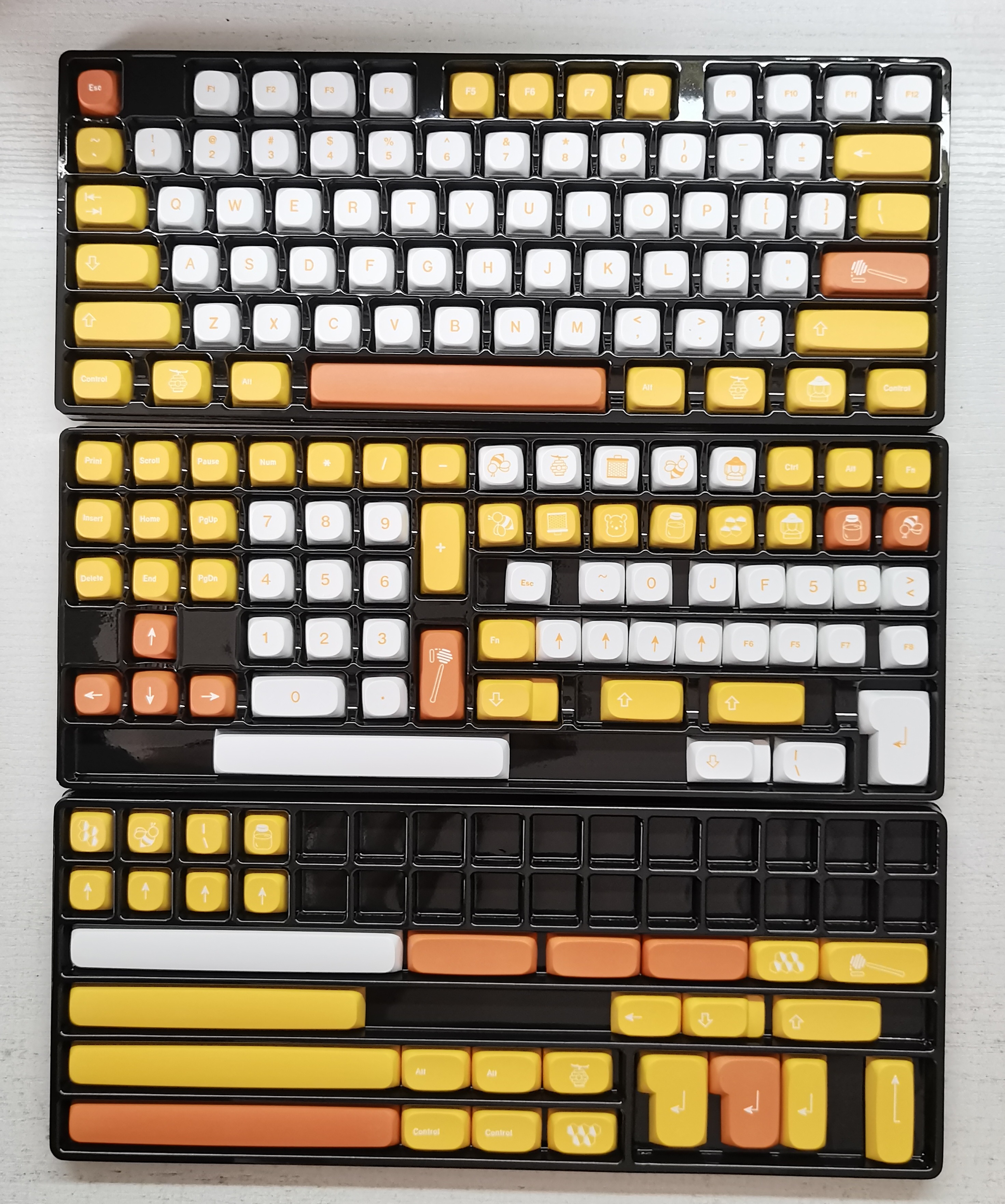Humha Bees keycap PBT material Dye-Sublimation MA profile Mechanical ...