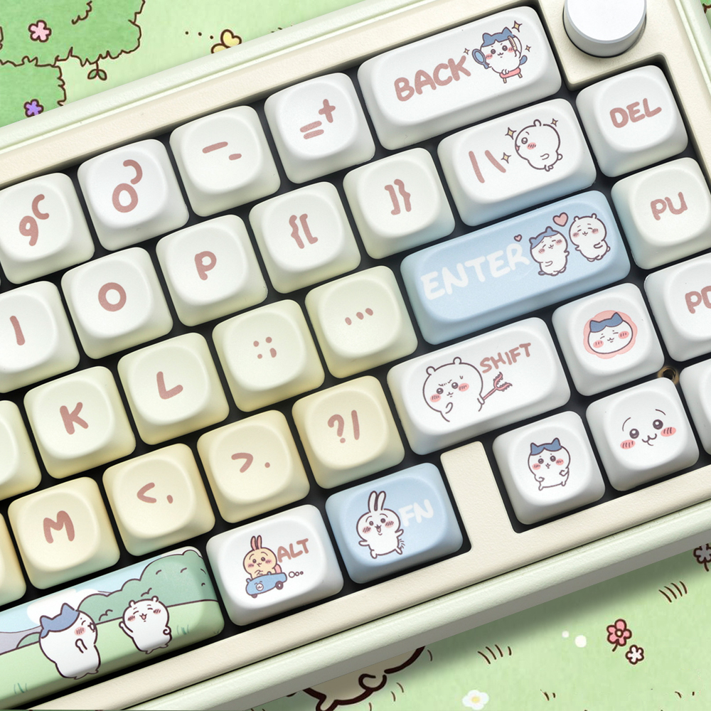 Chiikawa Keycaps144keys/set PBT MOA Profile Five-sided Heat Sublimation ...