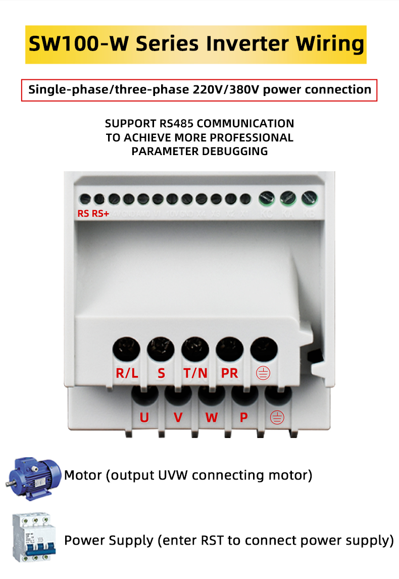 4KW VFD Inverter 2.2KW 3KW Frequency Inverter 3 Phase 220V 380V Output ...
