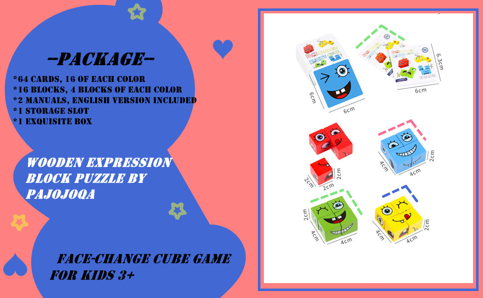 Face Changing Magic Cube Game, Expression Puzzle Building Blocks ...