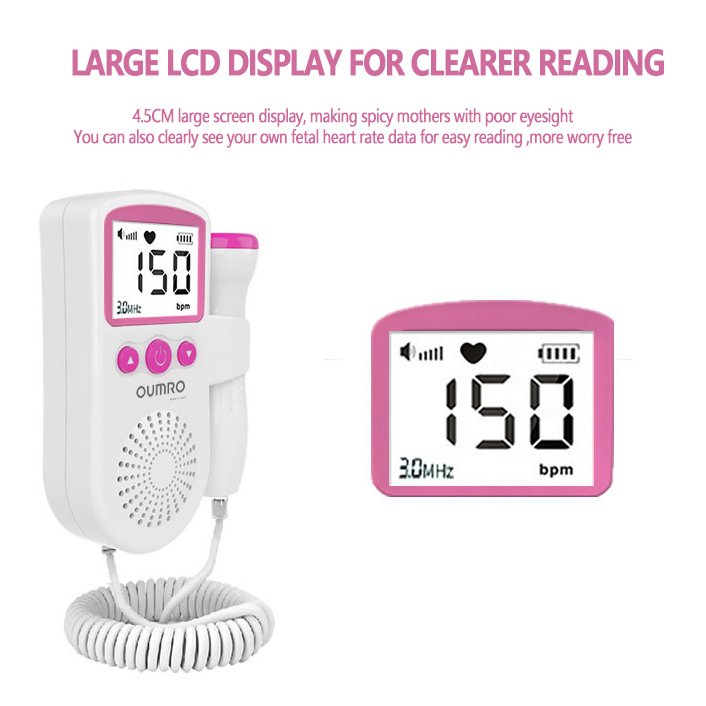 OUMRO Fetal Doppler Ultrasound Baby Heart Monitor with Gel 250ml ...