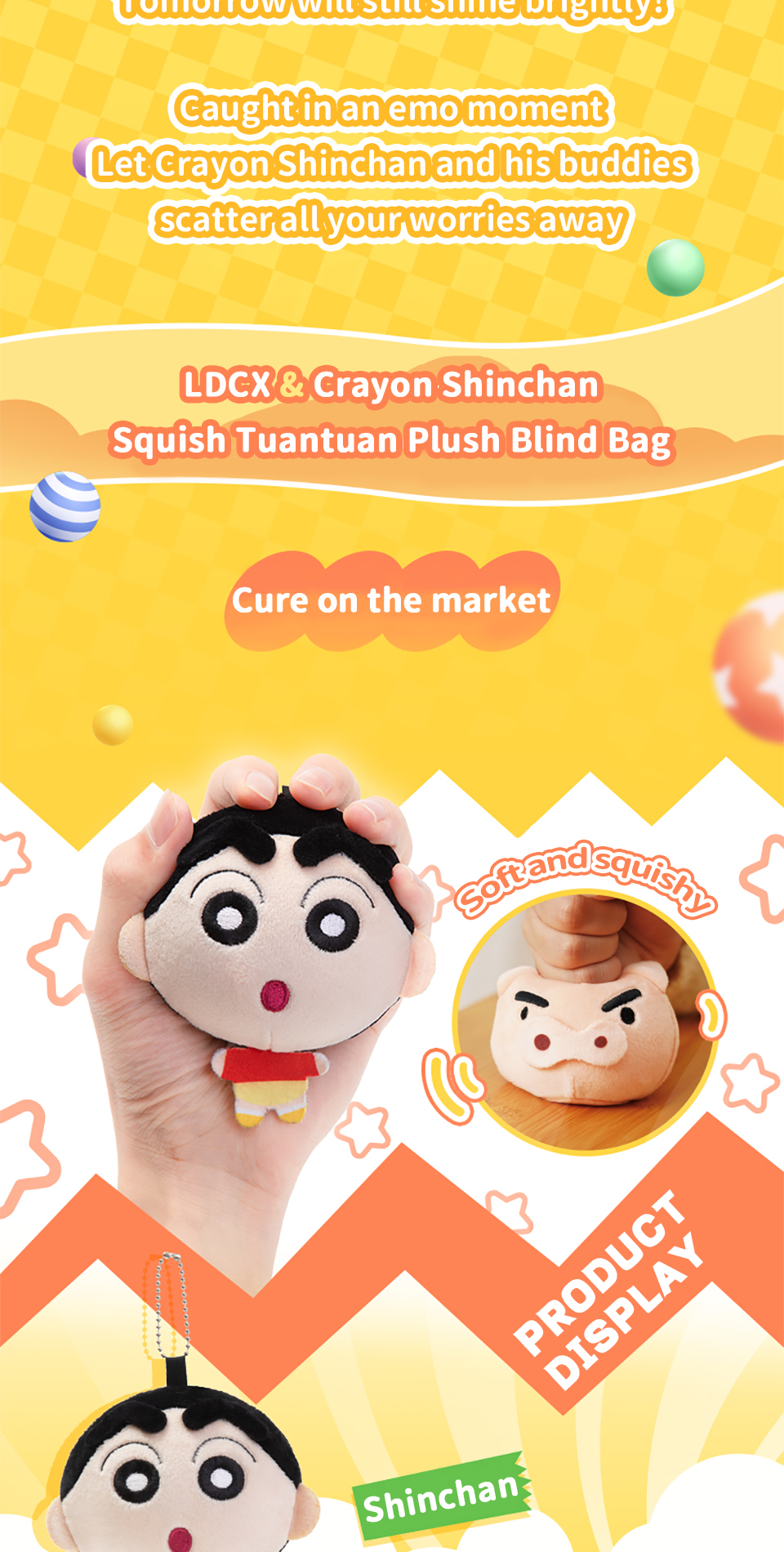 52TOYS Crayon Shinchan Plush Blind Bag Series Blind Box Figure Toy ...