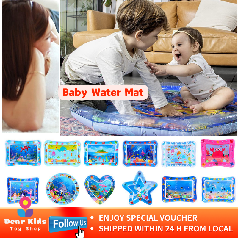Inflatable Water Mat Baby Tummy Time Playmats Actuivity Center ...