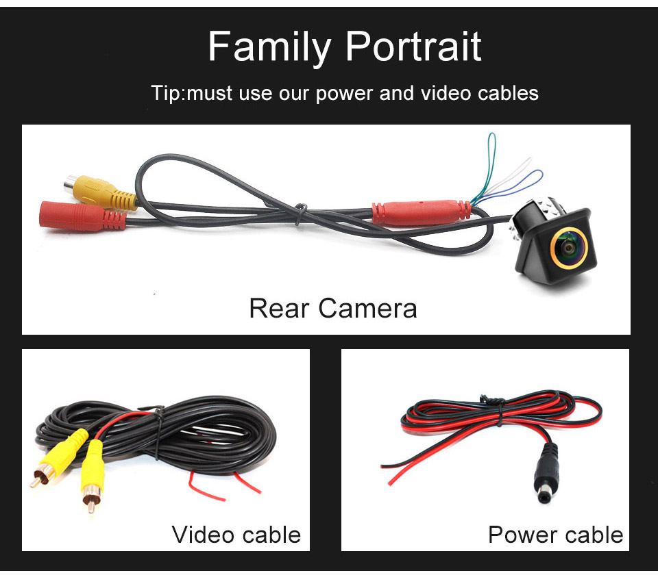 Smartour 4K 180° Fisheye Len AHD 1080P Night Vision Car Reverse Backup ...