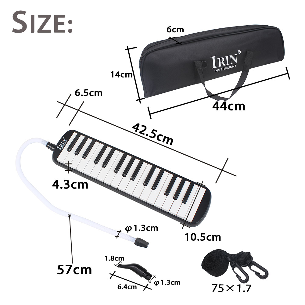 [5 COLORS] IRIN 32 Piano Keys Melodica Musical Instrument for Music ...