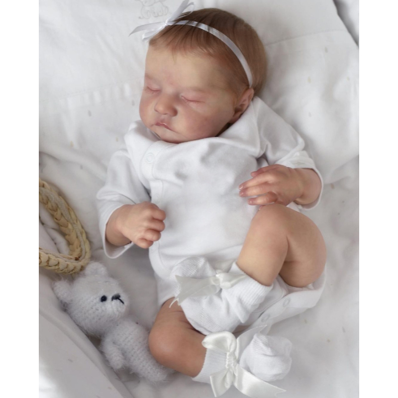 48cm Full Body Vinyl Already Painted Finished Doll Levi Sleeping Baby