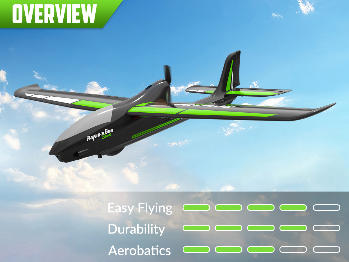 VOLANTEXRC RC Airplane EPP Foam 2.4GHz 4 Channel Ranger600 Fixed Wing 6 ...