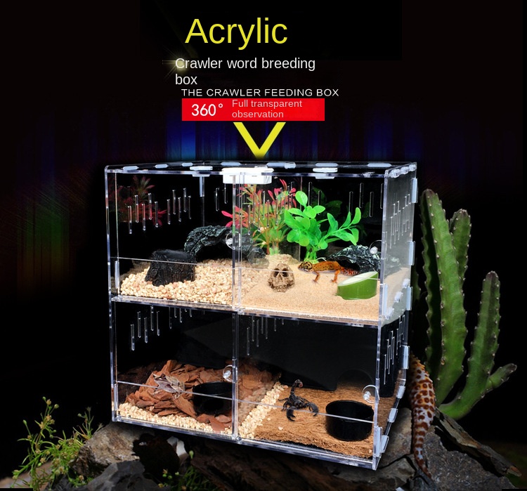 Reptile Breeding Box Transparent Acrylic Reptile Box Corn Snake Box ...