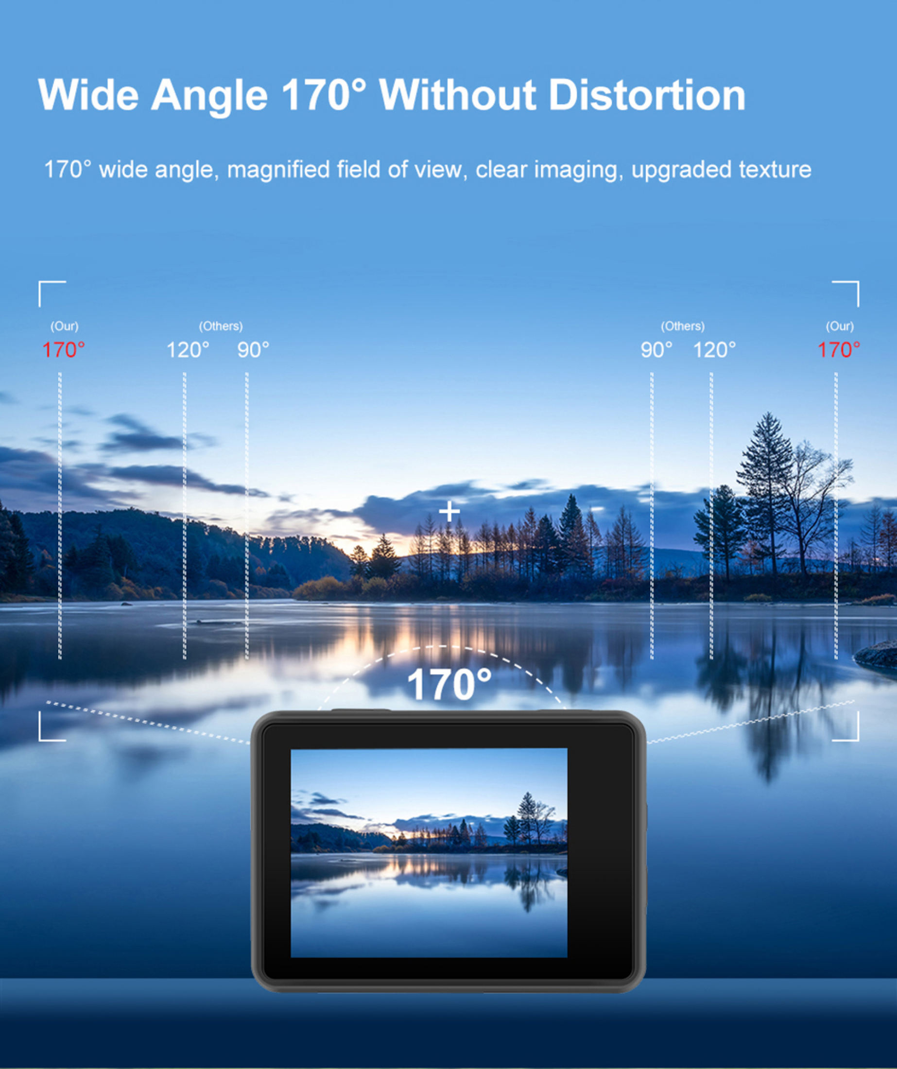 A7 PRO Dual Screen Camera Sports action 4K HD 60fps Underwater Video ...