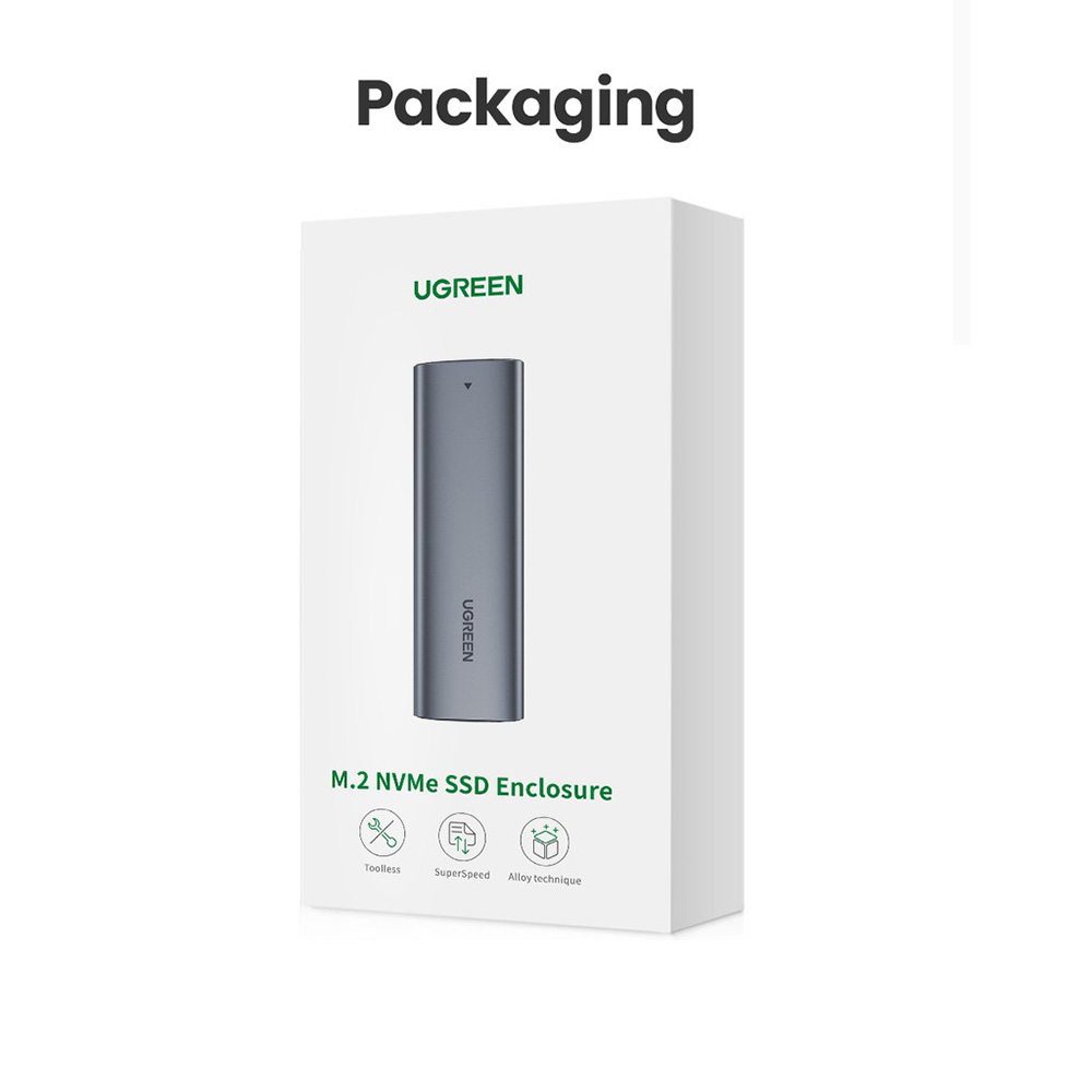 UGREEN SSD Case 10Gbps NVMe M.2 SSD Case For PCIe SATA To USB SSD Case ...