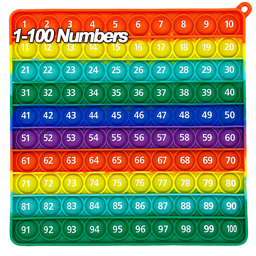 6.8in(17. 3cm) 1-100 Numbers Counting Fidget Pop Toys Stationery Math ...