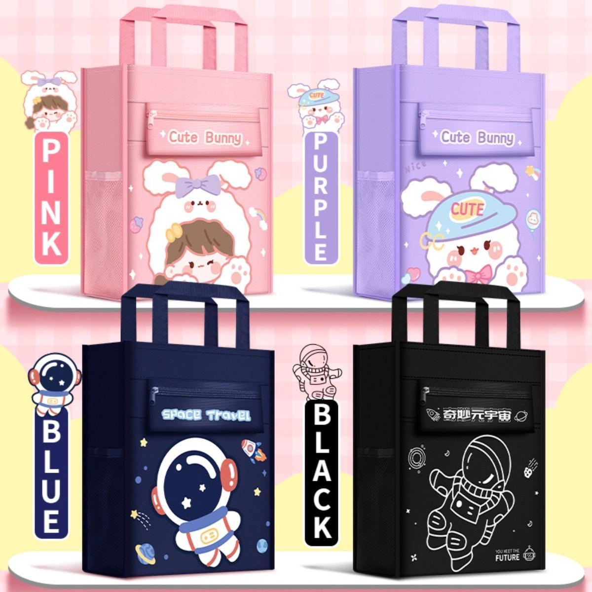 Book Bag for kids Girl Cartoon School Hand Bag Student A4 File Bag ...