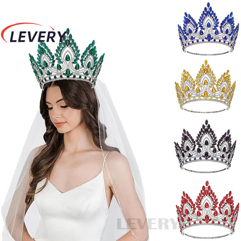 Levery 2024 New Adjustable Crystal Queen Tiaras and Crowns for Women ...