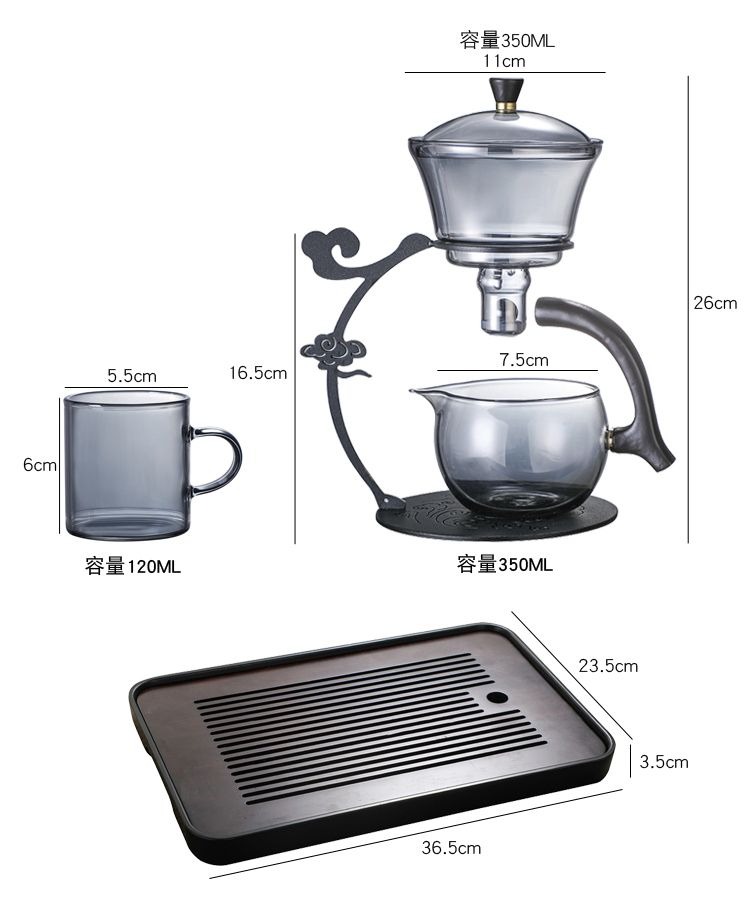 JH Spot Goods Automatic Tea Set Lazy man teaware Glass Tea Set Tea ...