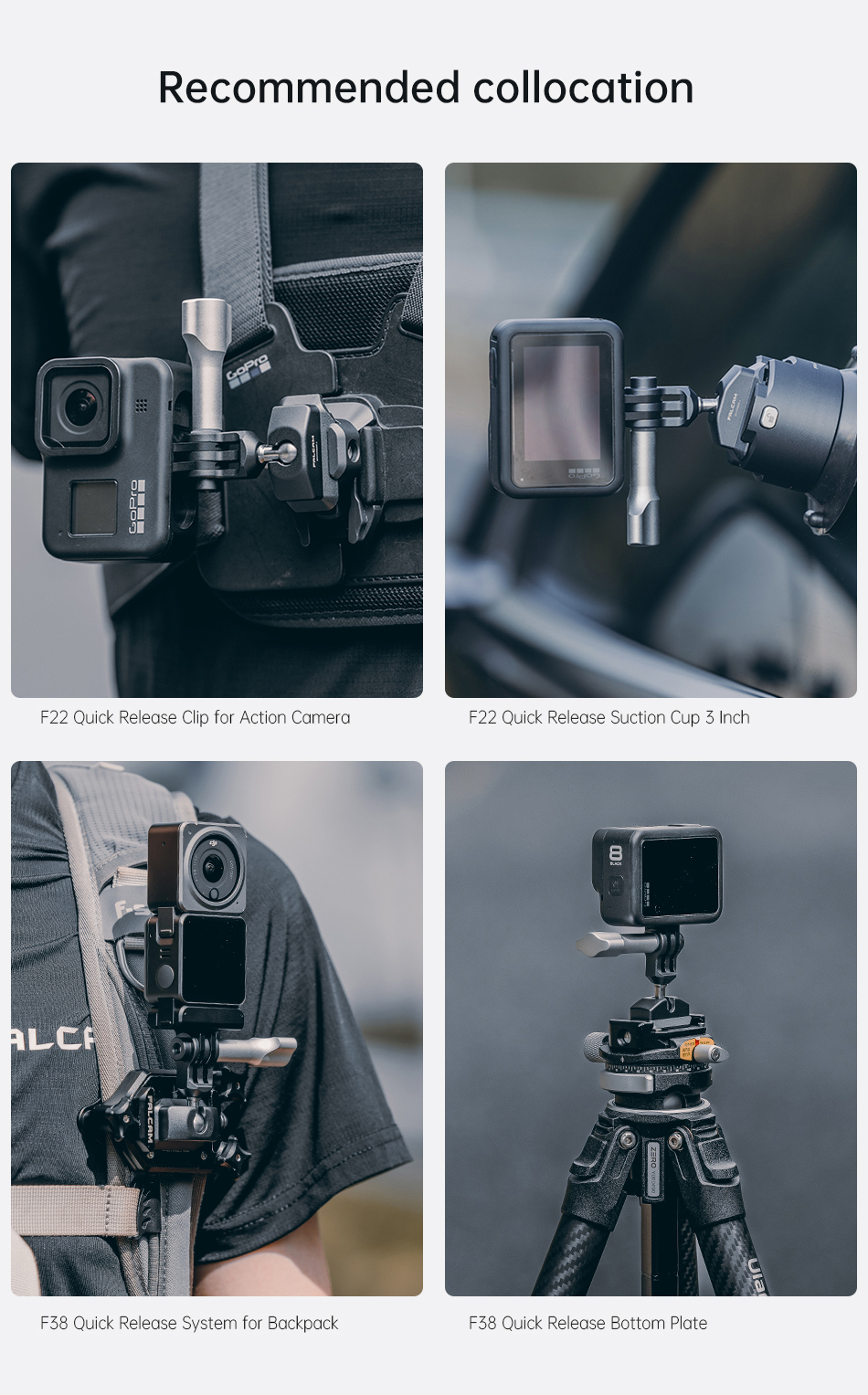 Falcam F38 & F22 Quick Release Ball Head for Action Camera 2554 ...