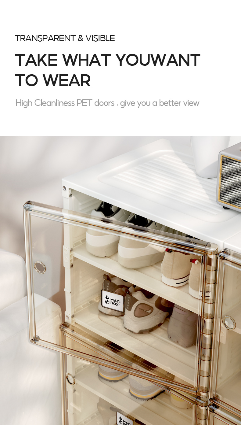 ANTBOX Shoe Cabinet With Boots 12-36 Pairs Installation Free Portable ...