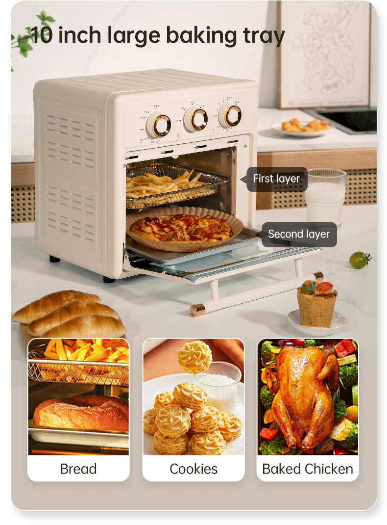 TJean Air Fryer Oven Electric 16L Large Capacity Toaster ...