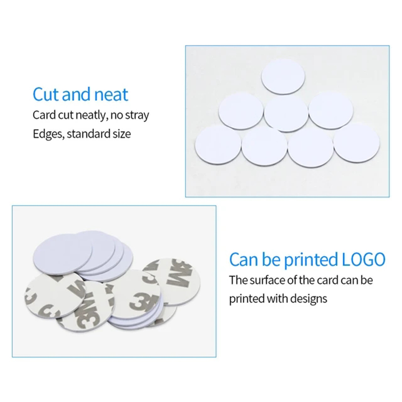 10pcs Read Only 125KHz/13.56MHz RFID Coin Card 4100/M1 Tag Adhesive ...
