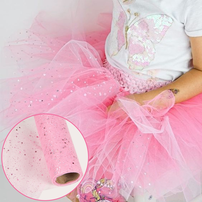 15cm*10yards Multicolor Glitter Tulle Rolls Sequin Tulle Organza DIY ...