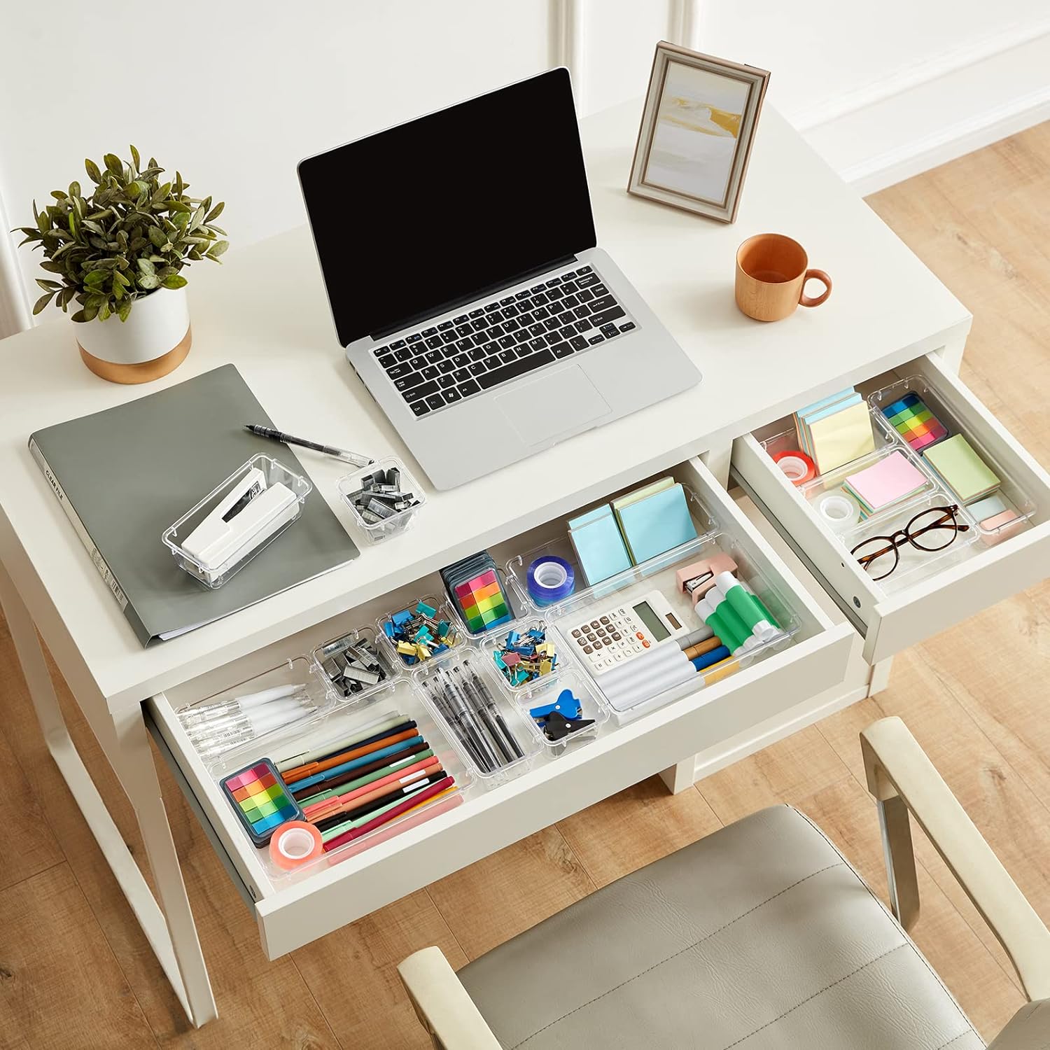 Sunlife Transparent Acrylic Drawer Organizer Cosmetics Stationery ...