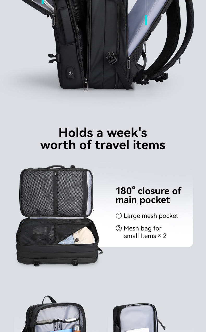 Mark Ryden Expandable Large Capacity Backpack For Men Bagpack Fit 17.3 ...