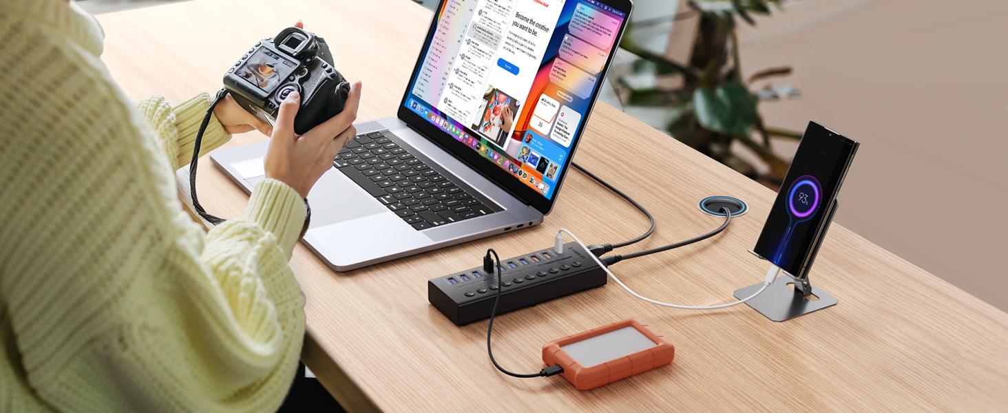 Lemorele TC120 Docking Station 10in1 USB 3.0 HUB with powerd Adapter ...