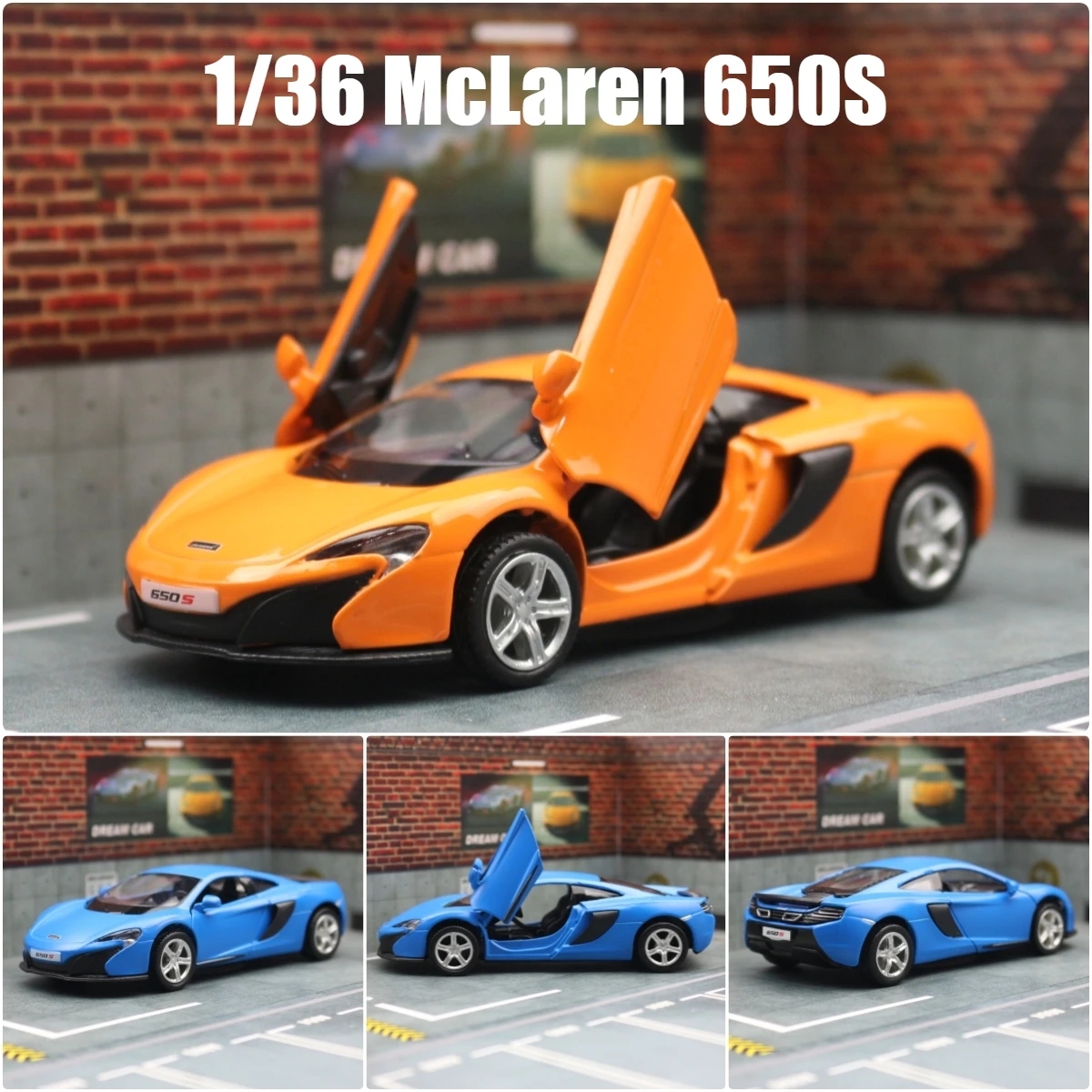 RMZ CITY 1:36 McLaren 650S 600LT Simulation Die Cast Car Models