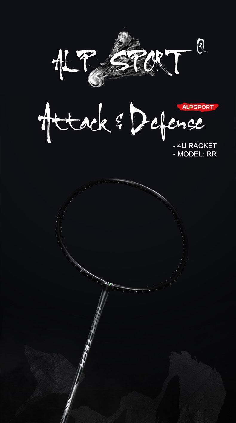 ALPSPORT RR Badminton Racket 4U G5 Max22LBS 100% Original Design Full ...