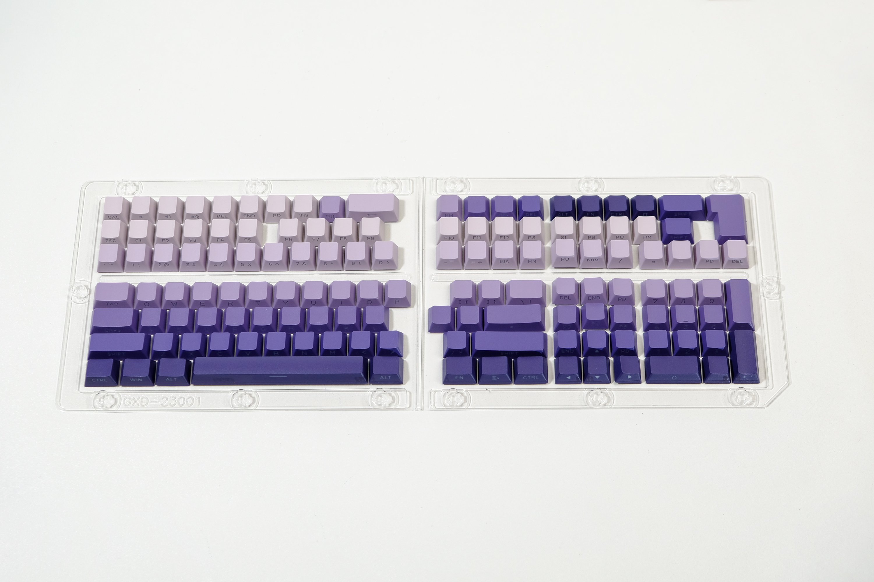 130 Keys Gradient Light Side Transmission Keycaps PBT Double-shot ...