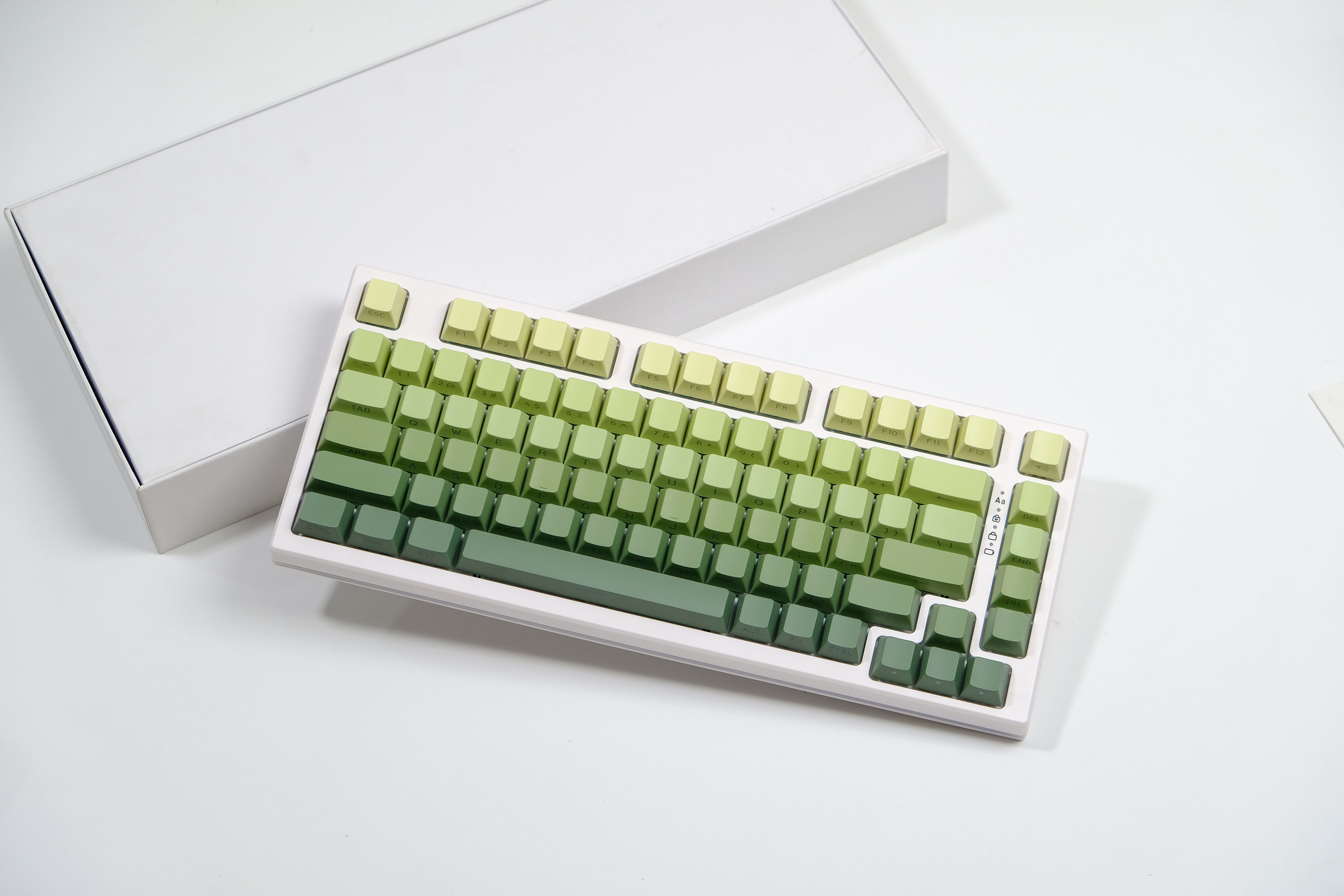 130 Keys Gradient Light Side Transmission Keycaps PBT Double-shot ...