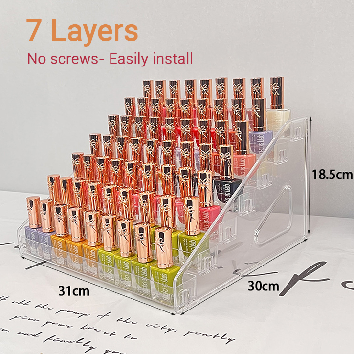 Extra Wide Acrylic Eye Shadow Display Rack Makeup Organiser Nail Gel ...