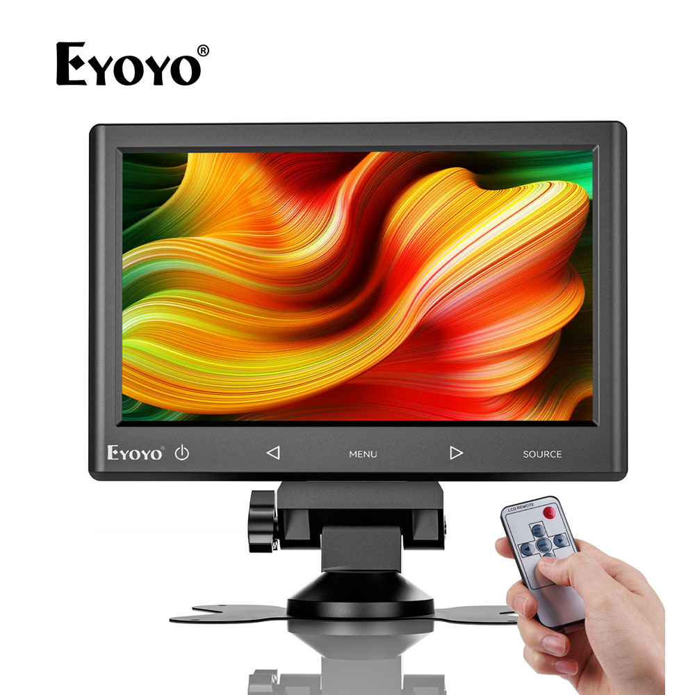 Eyoyo 7 inch/10 inch Monitor, 1024x600 Small IPS HDMI Monitor, HDMI VGA ...