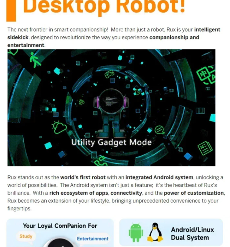 RUX Robot Smart Ai Robot Chat GPT More Smart | Shopee Philippines