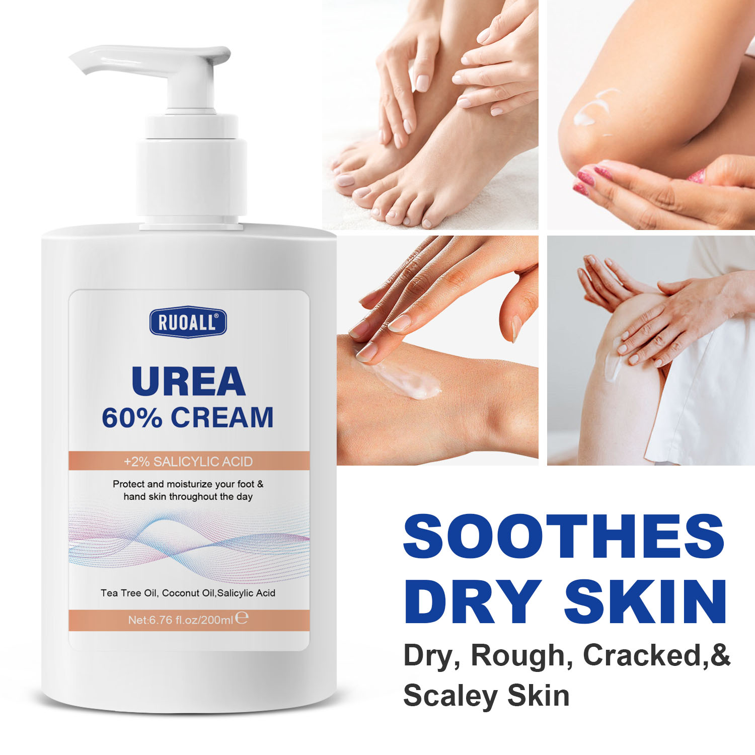 [Soft Feet] RUOALL Foot Repair Cream 200ml 60 Urea content，Deep