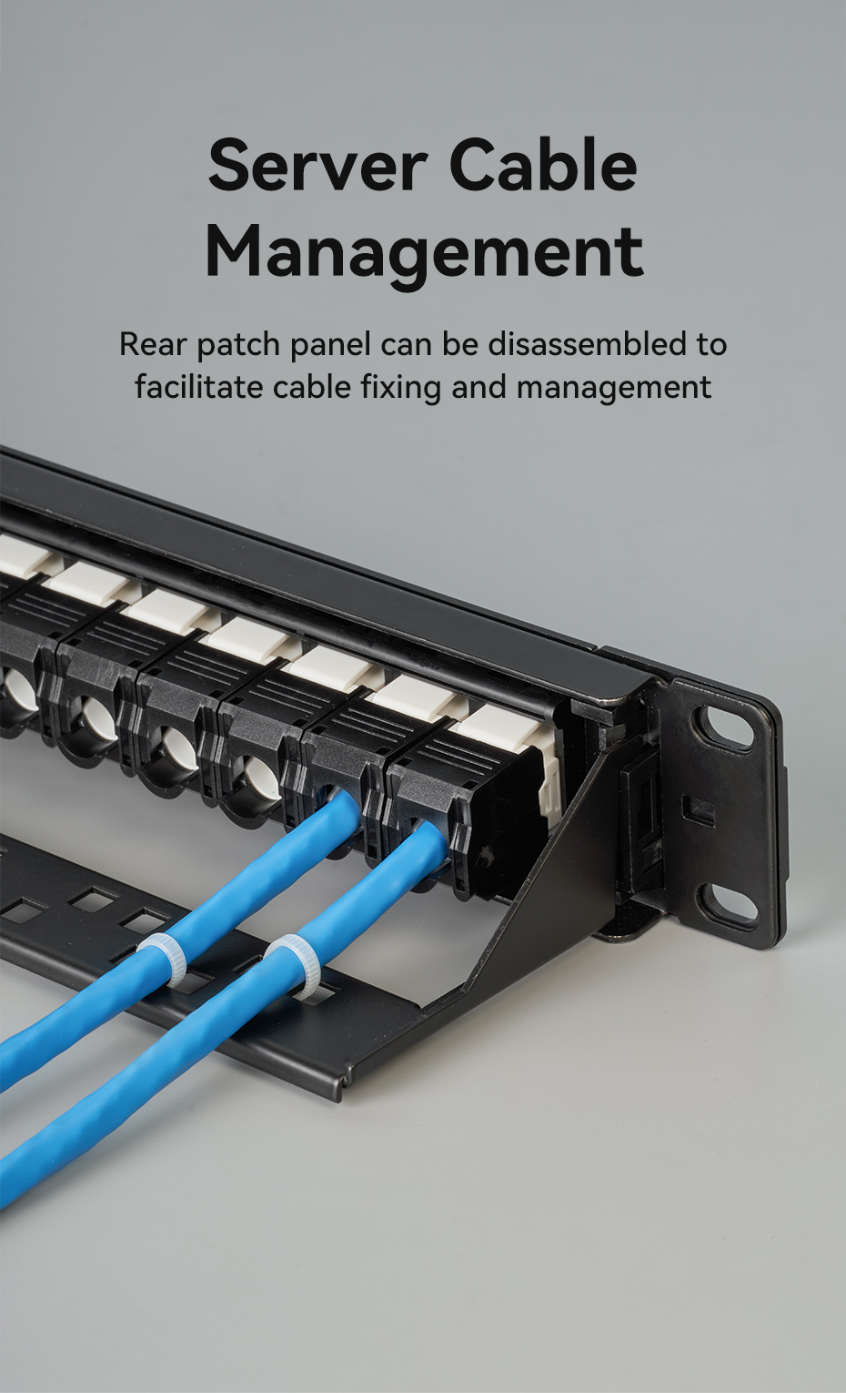Vention 24 Ports Patch Panel Detachable Lable Coupler Keystone Patch ...