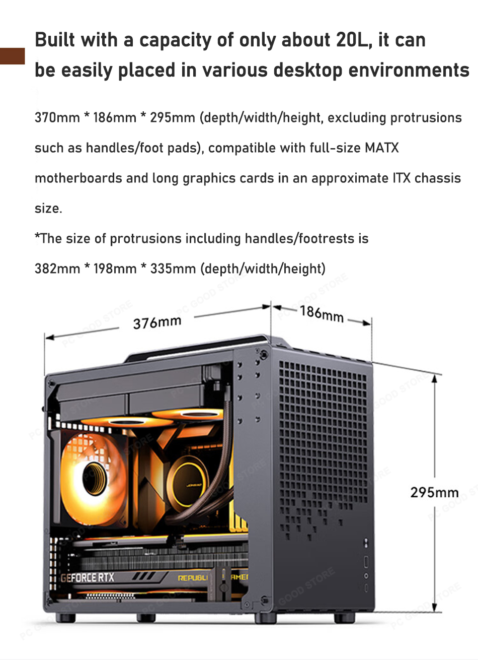 JONSBO Z20 MATX Case Detachable Portable Mini Desktop Chassis Supports ...