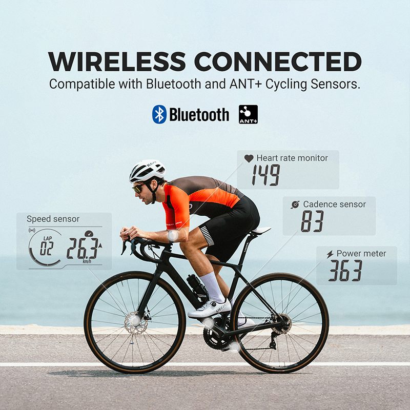 NEW Version 2.6 inch Large Display Coospo CS300 Bike GPS Computer Cycle ...