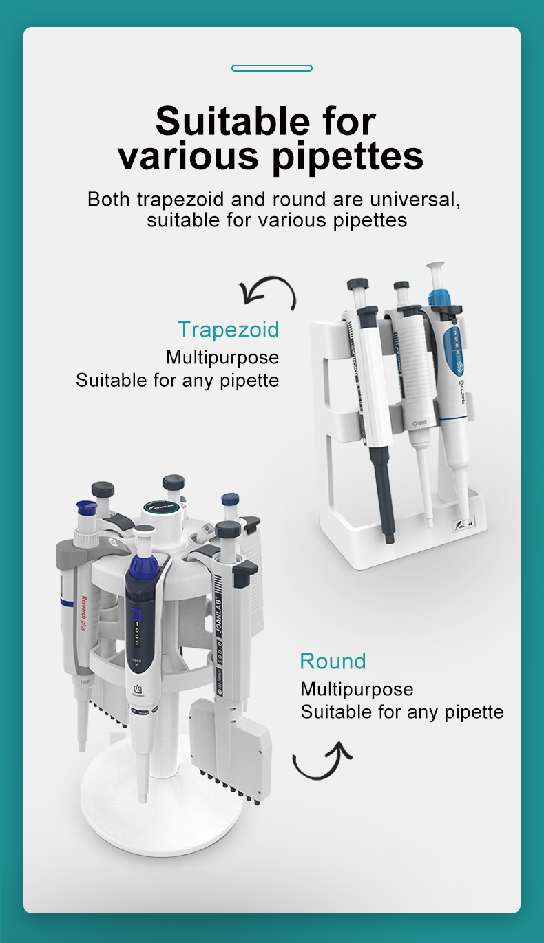 JOANLAB Laboratory Pipette Rack Trapezoid Pipette Stander And Round ...