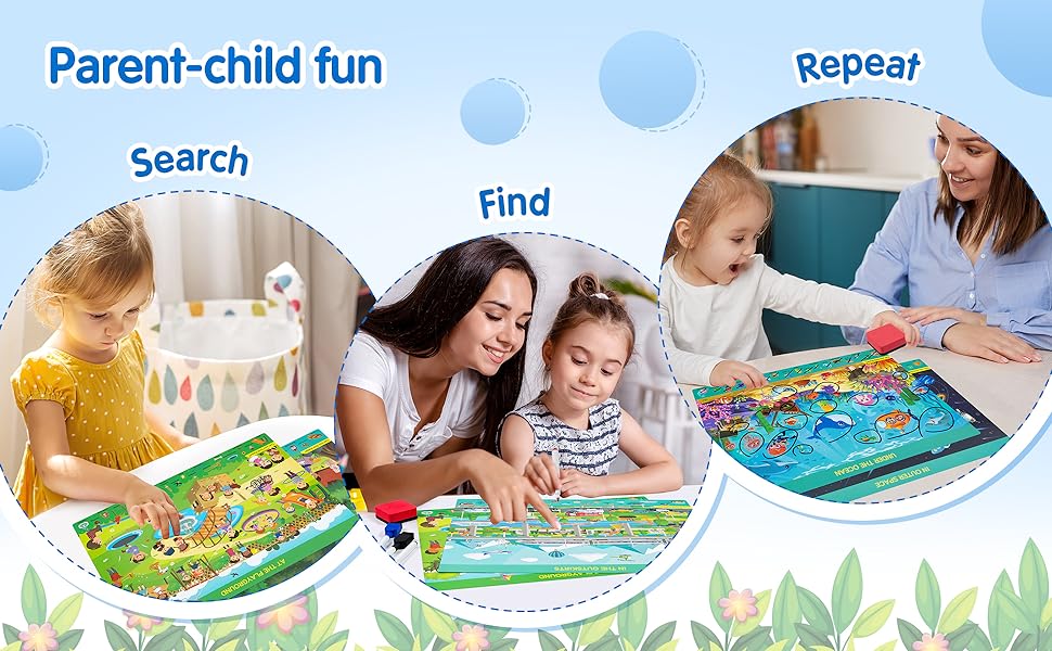 Search and Find Books for Kids 4-6 2-4 6-8, Reusable Busy Book for ...