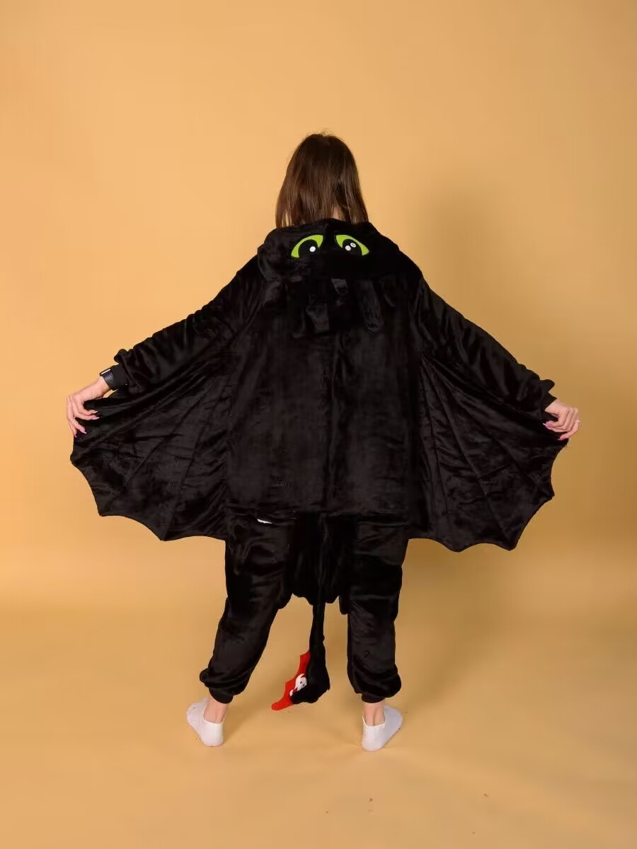 Kigurumi Anime How to Train Your Dragon Toothless Kids Girls Jumpsuit ...