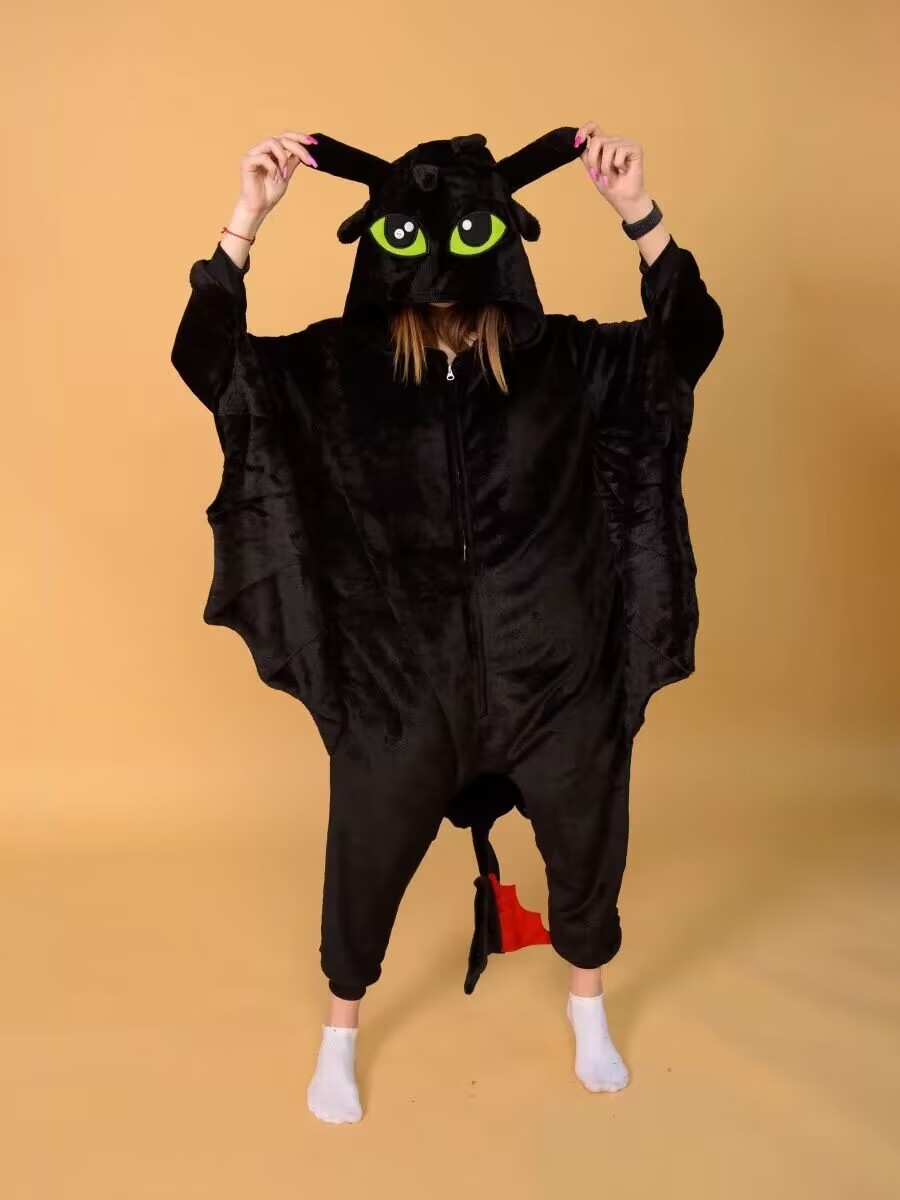 Kigurumi Anime How to Train Your Dragon Toothless Kids Girls Jumpsuit ...