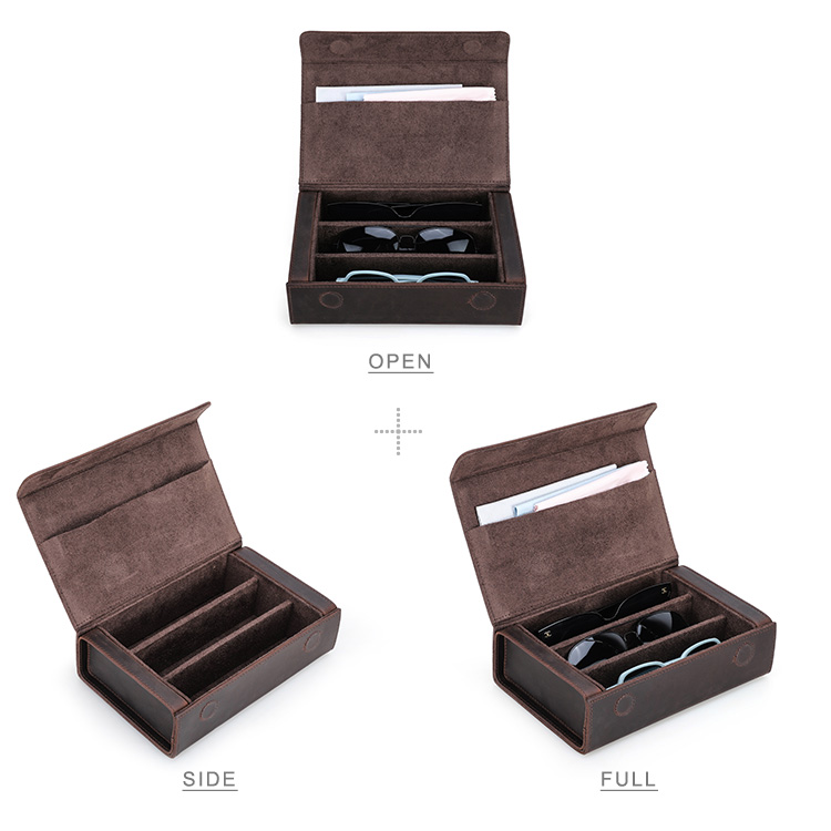 Leather Case For Glasses Black Crazy Horse - Buy At A Bargain Price In - Foto 6