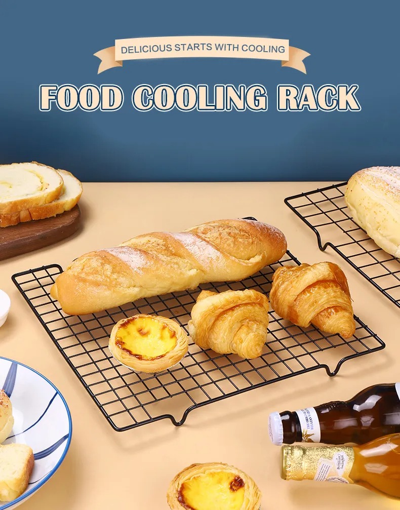 Food Cooling Rack Non-stick Baking Tray for Oven Cake Pizza Bread ...