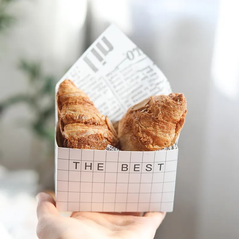 50 PCS Sandwich Packaging Box Toast Bread Packaging Box Burger Egg Drop ...