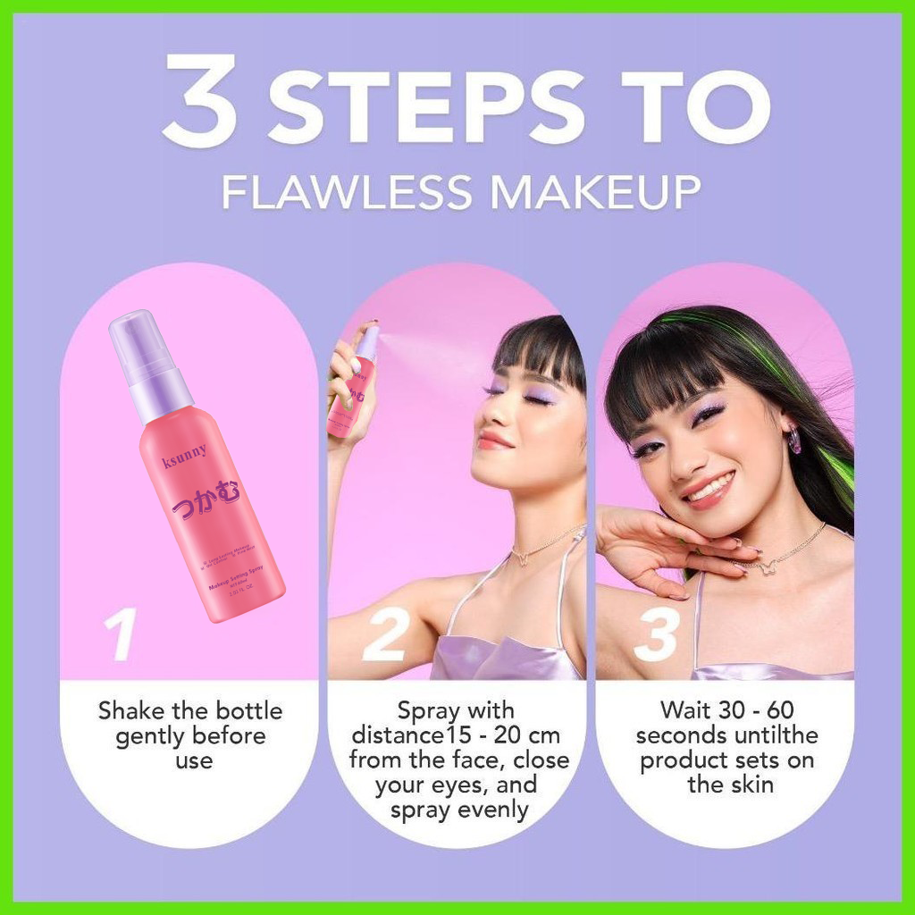 Ksunny Makeup Setting Spray Oil Control Make Up Set 60ml Long Lasting ...