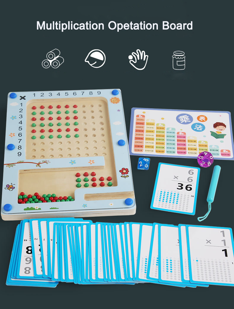 Montessori Magnetic Maze Game Math Multiplication Table Counting Board ...