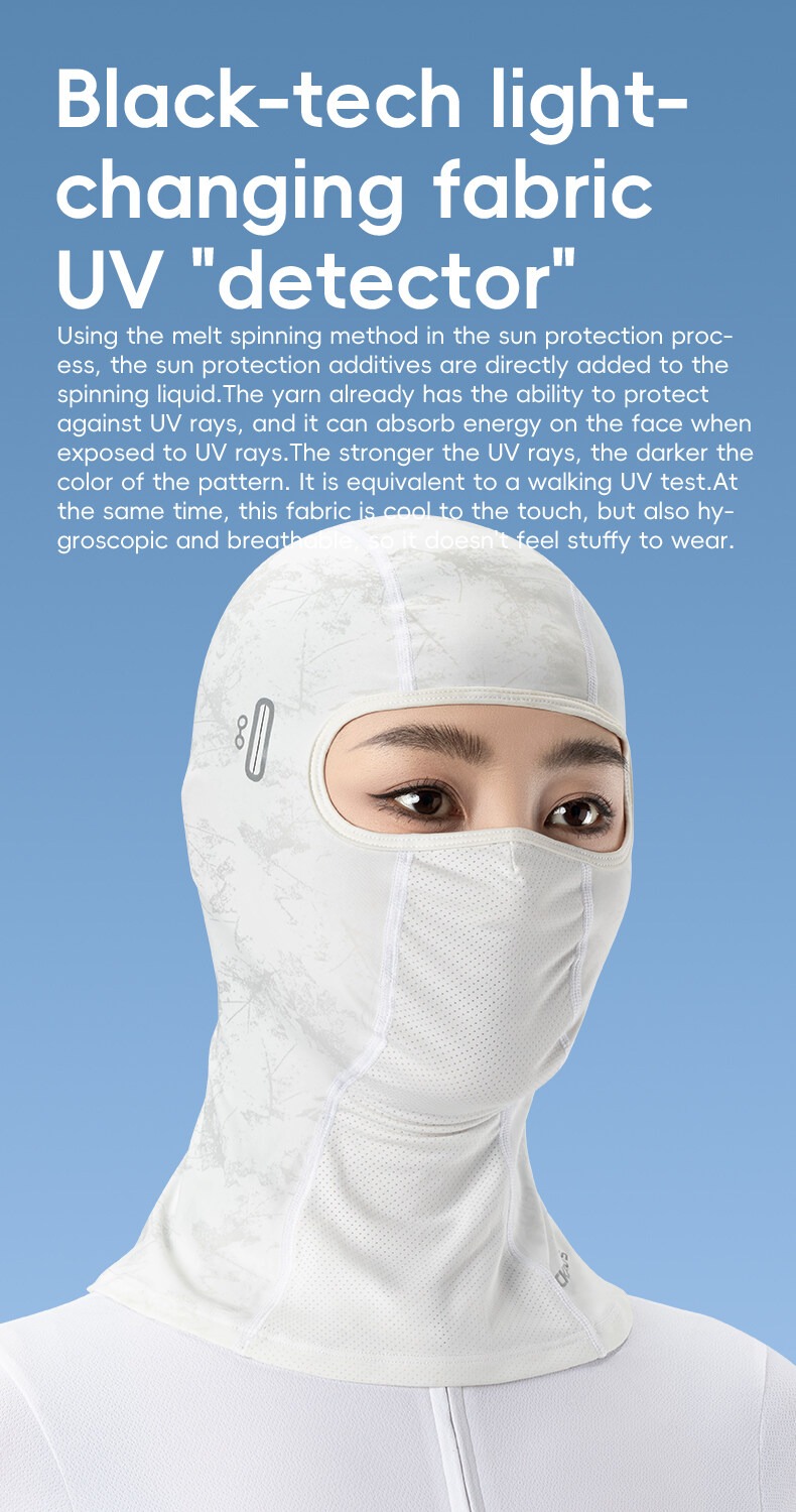 ROCKBROS Full Face Mask Color Changing UPF50+ Ice Silk Balaclava Sun